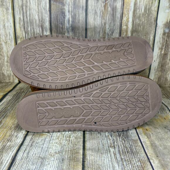 Koolaburra by UGG Aribel Short Shearling Boots Cozy Suede Neutral Chestnut Sz 10 - Picture 4 of 10